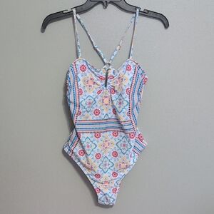 Cupshe Multicolor Patterned One Piece Swimsuit